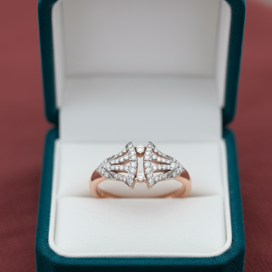GraceLuxe Bloom Diamond Ring