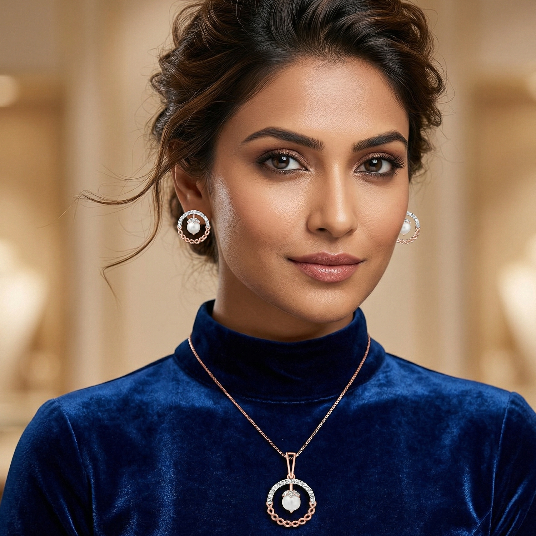Royal Charm Diamond Pendant Set - 3