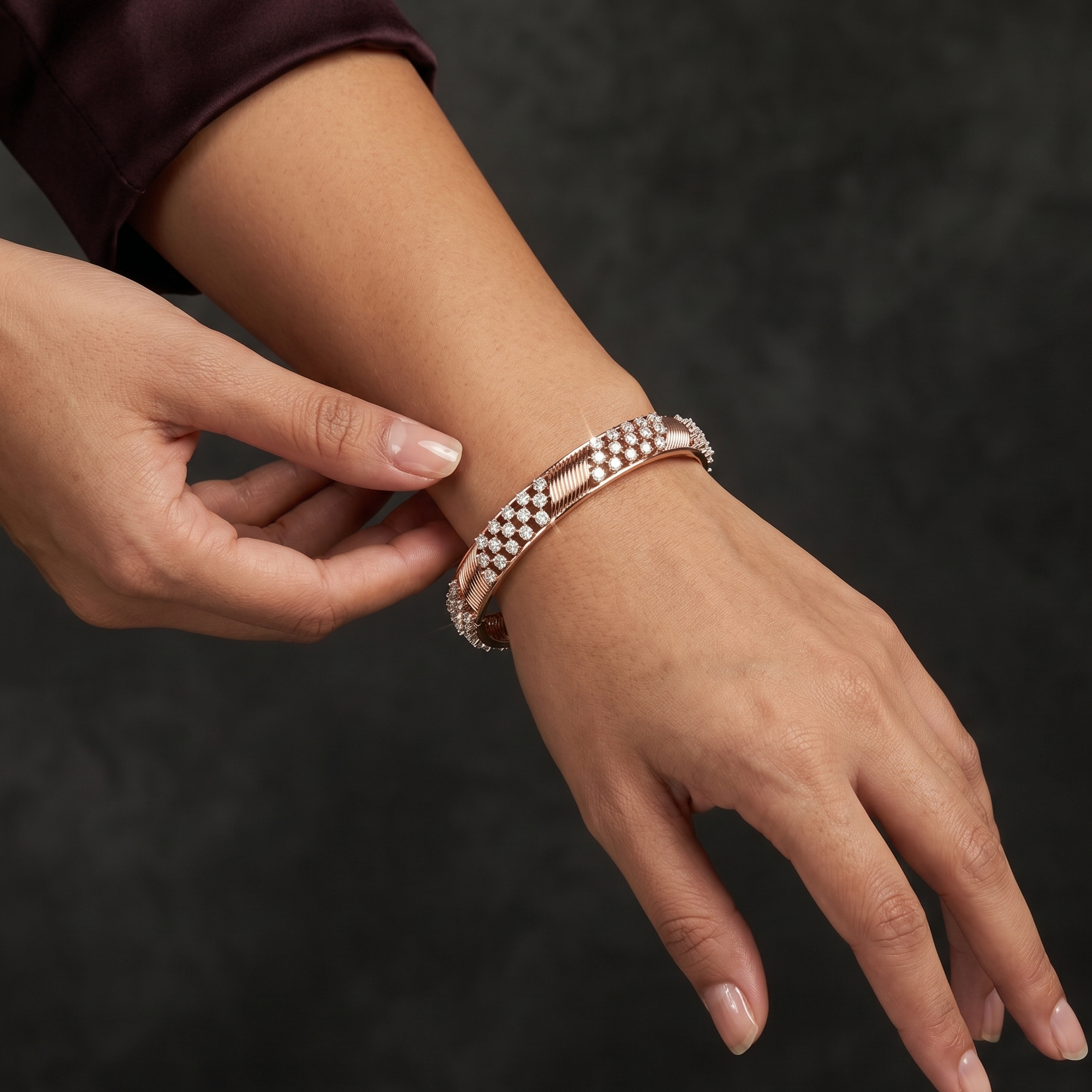 Diamond Crown Bangles - 3