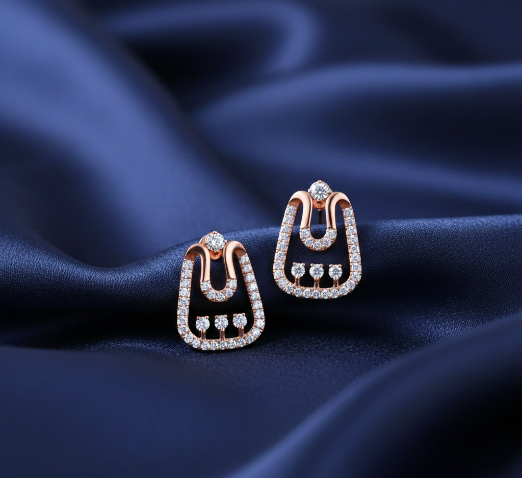 Simple Yet Elegant Diamond Stud Earrings