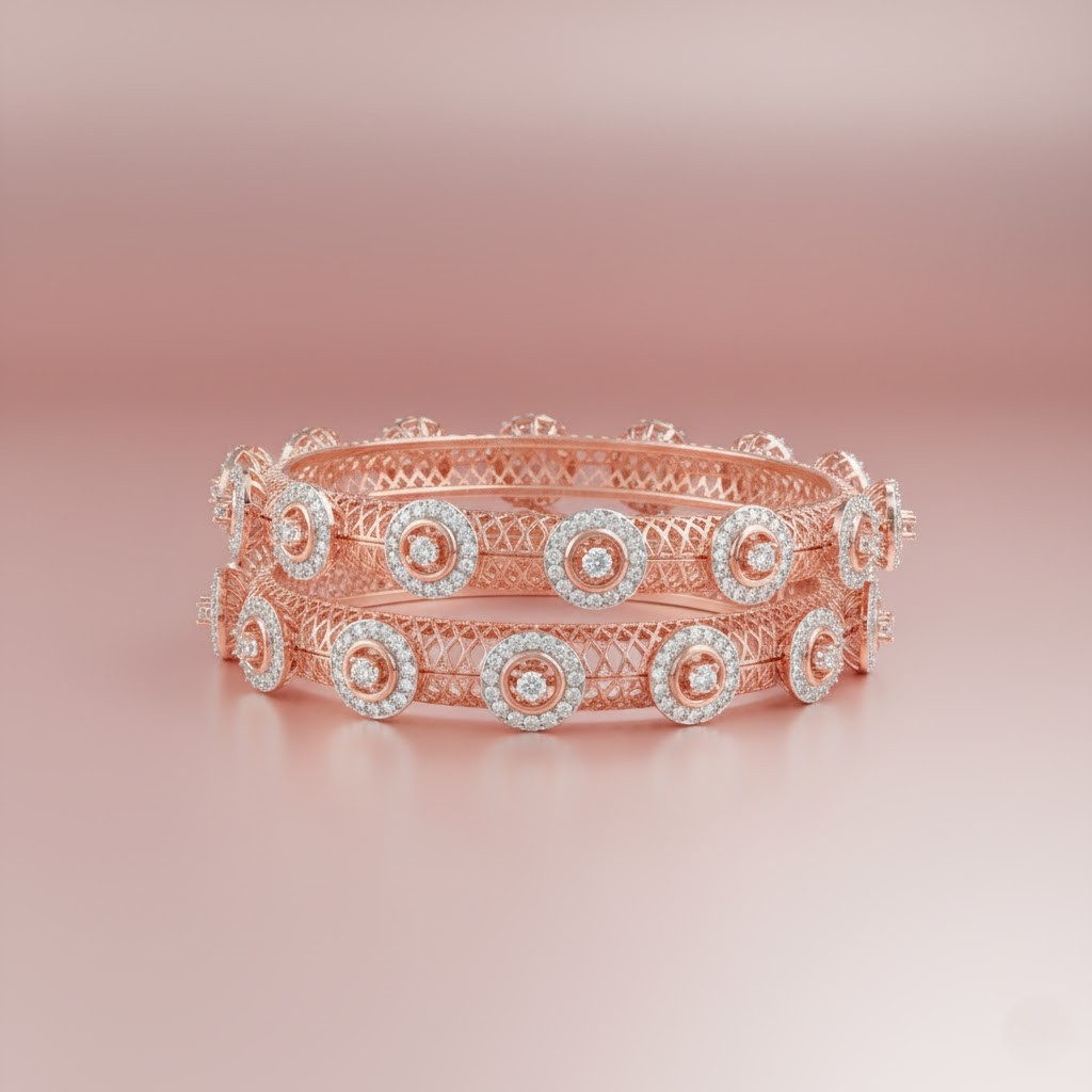 Empress Coronet Diamond Bangle - 3