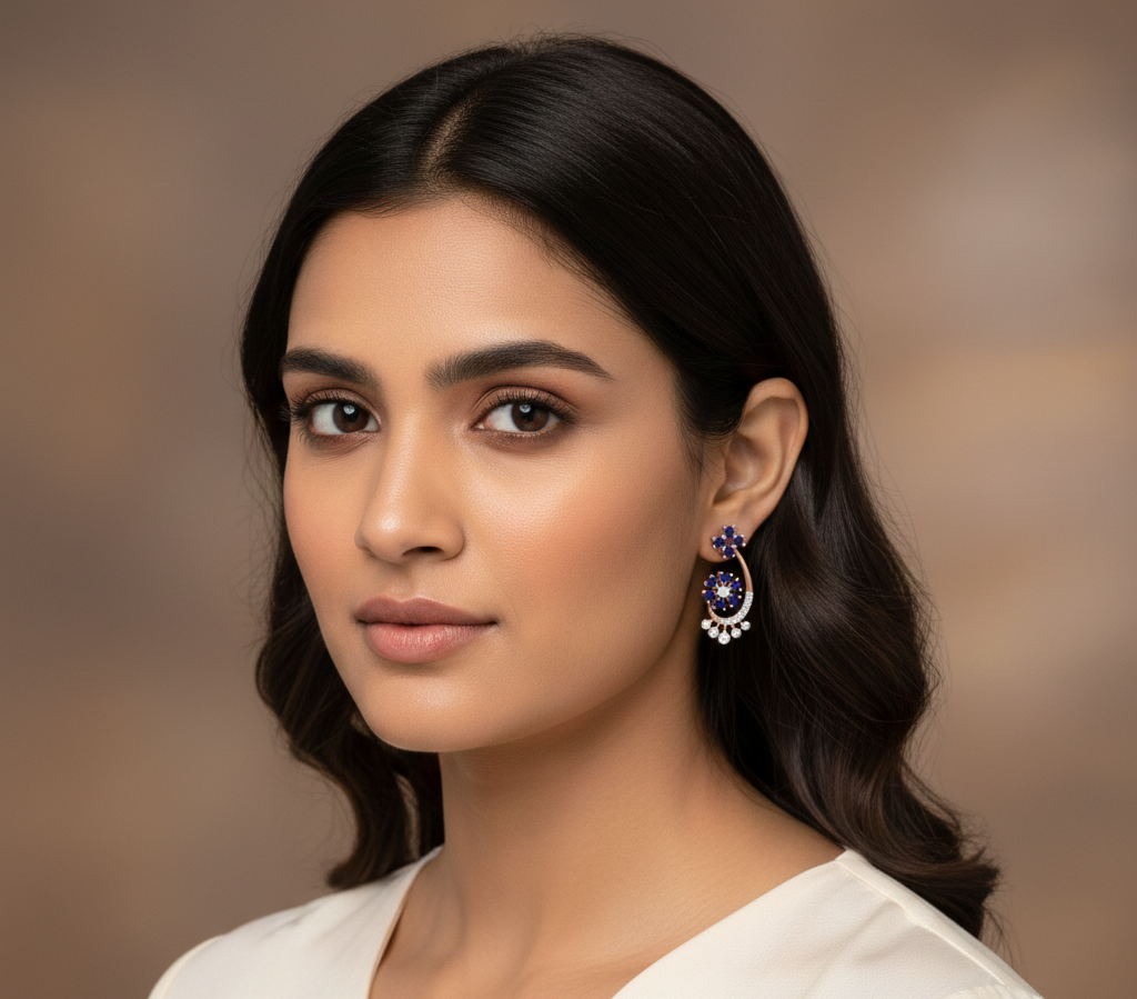 Nyra Bloom Diamond Drop Earrings