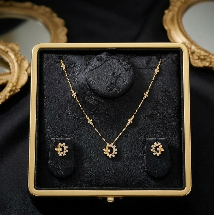 Elegant Diamond Majesty Necklace Set