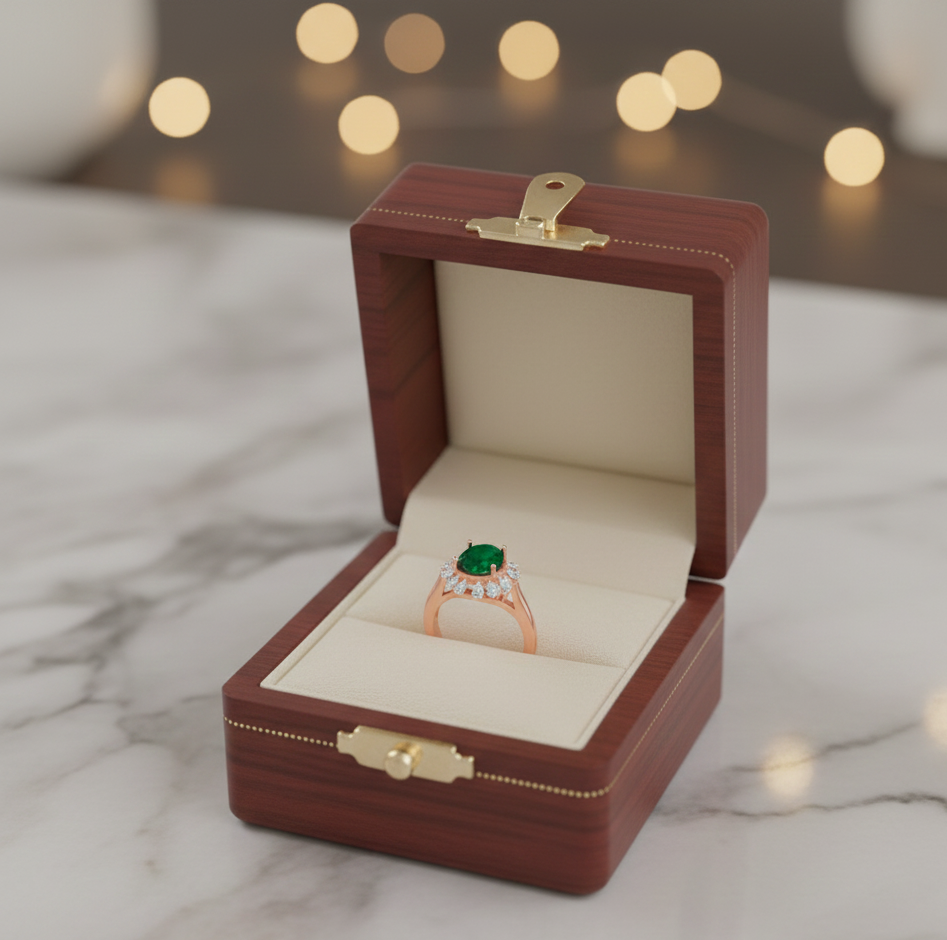 Empress Luxe Halo Ivy Diamond Ring