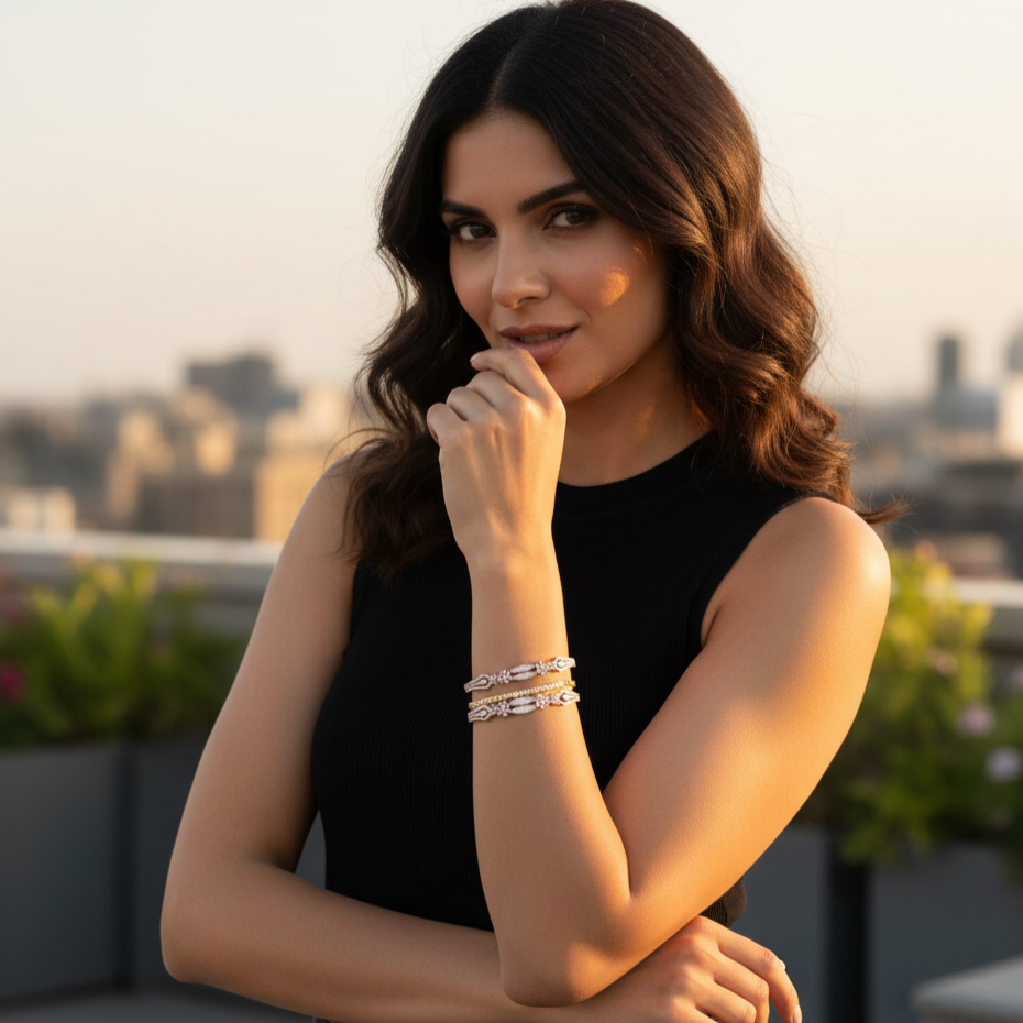 Vintage Style Elegant Diamond Bracelet