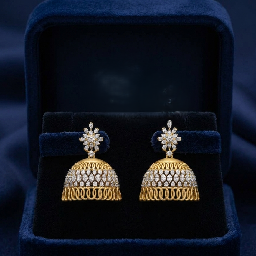 Dainty Solitaire Diamond Earrings for Women