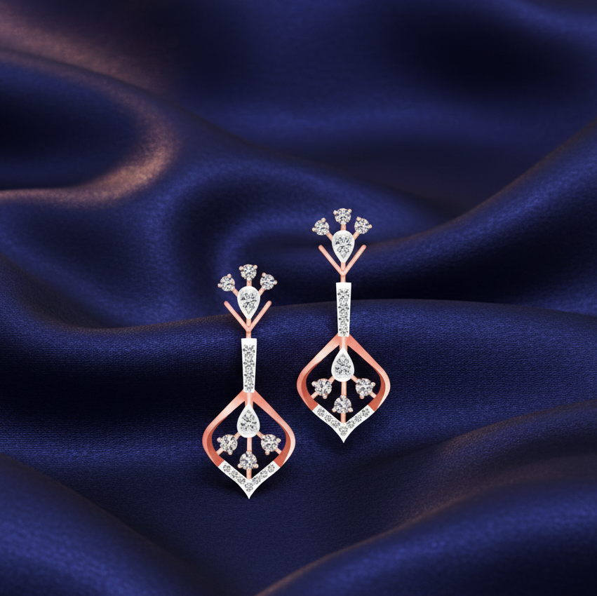 Glamorous Diamond Dangler Earrings