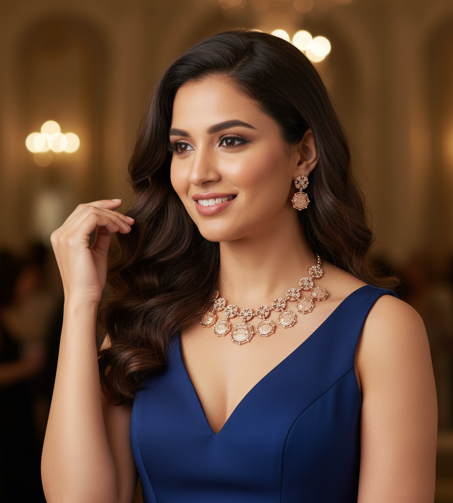 True Sparkle Diamond Necklace for Wedding Looks