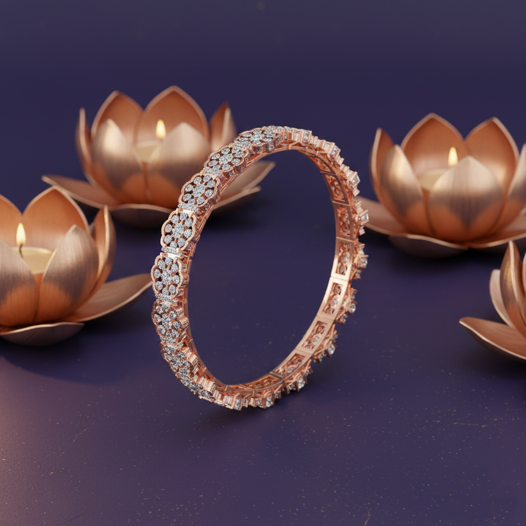 Radiant Aura Diamond Bangle