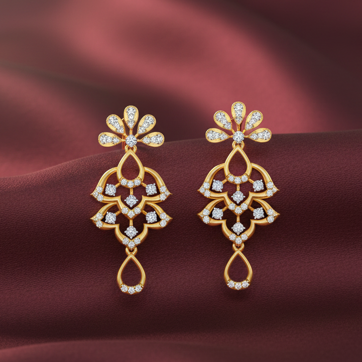 Shimmer Luxe Diamond Drop Earrings