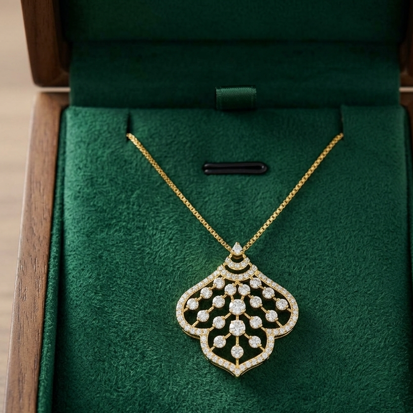 Diamond Wildflower Glow Pendant