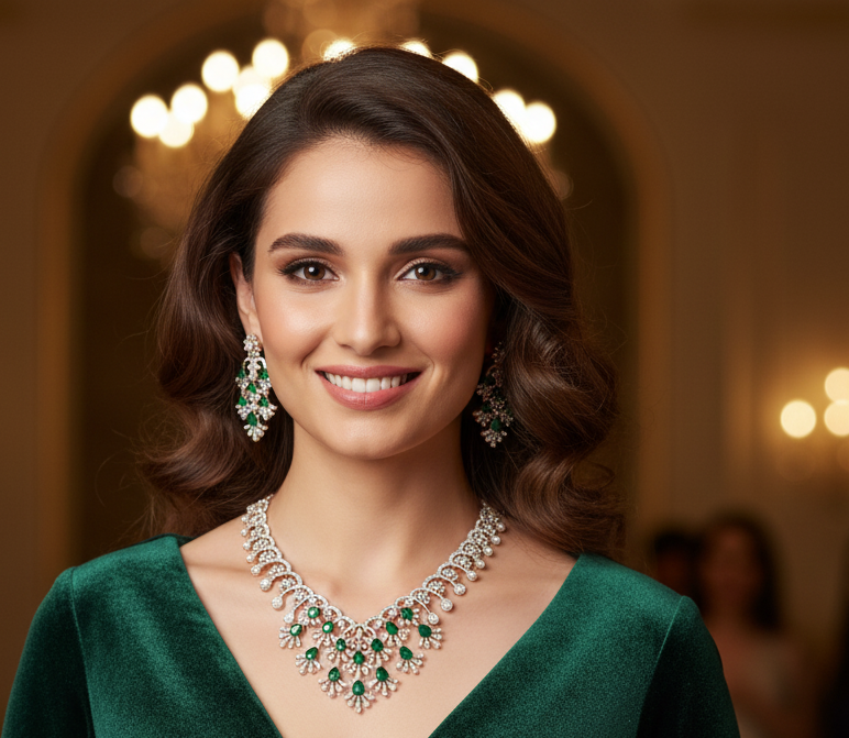 Royal Aura Diamond Necklace for Celebrations