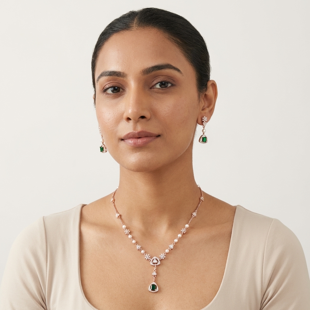Timeless Diamond Spark Necklace Set