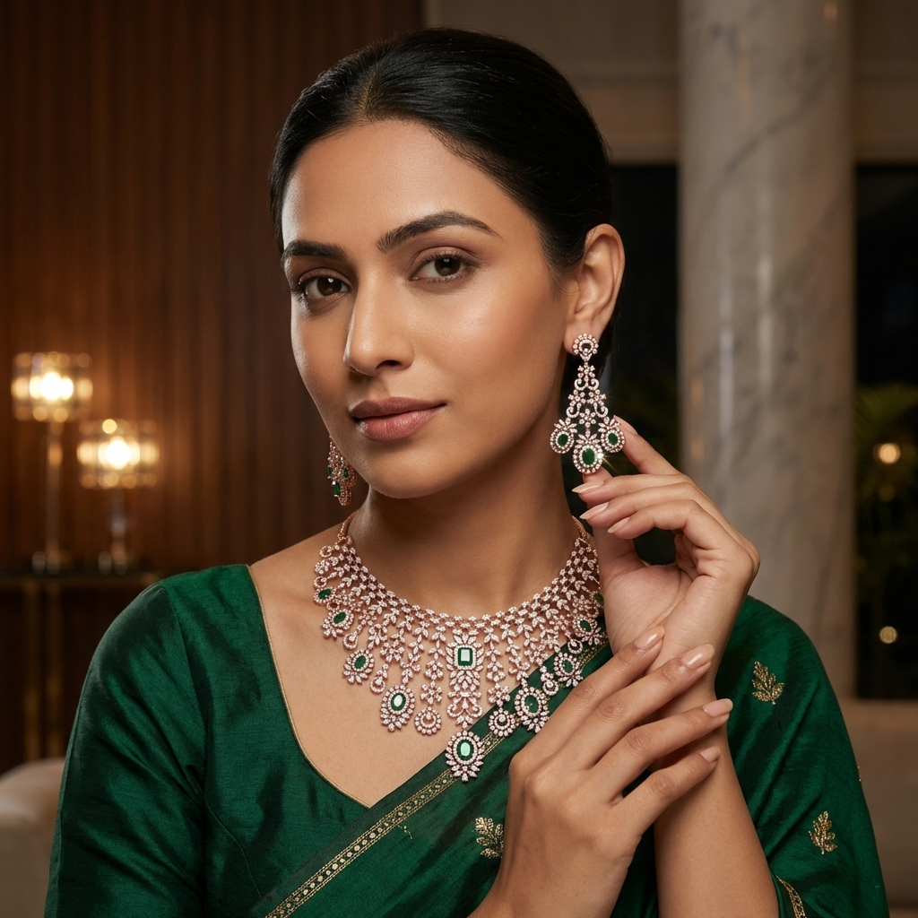 Elegant Sparkle Bridal Diamond Set