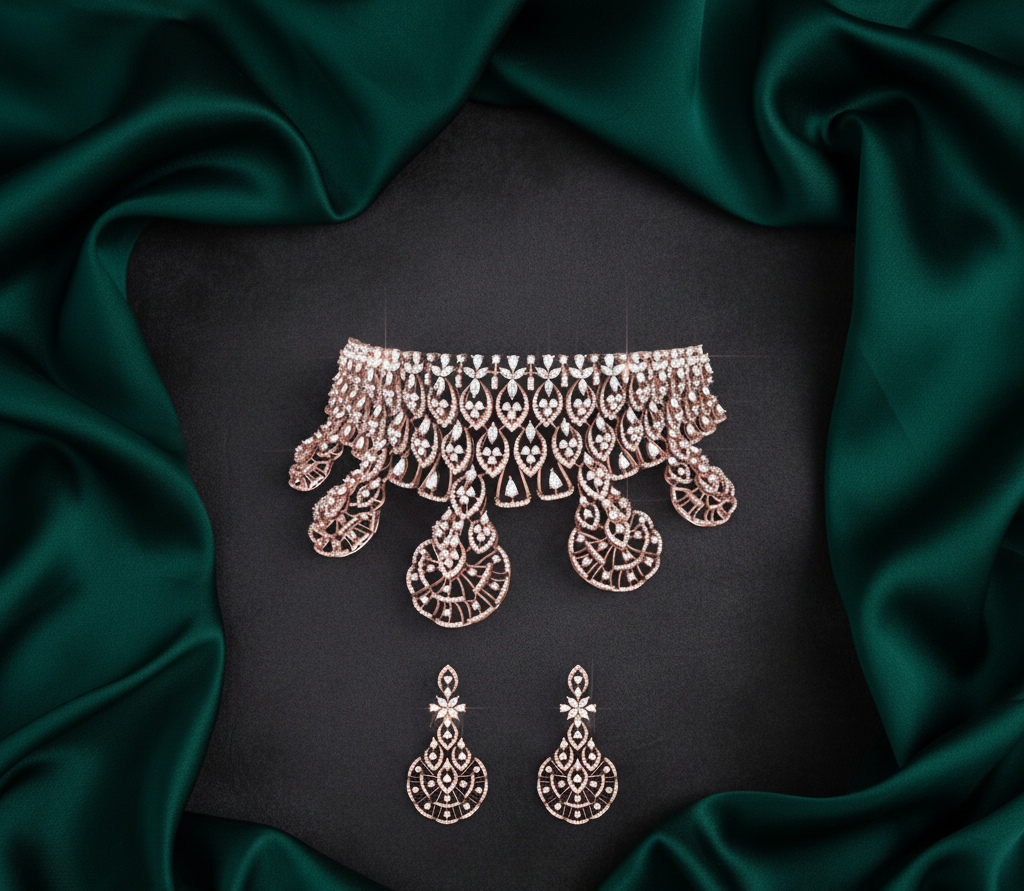 Radiance Diamond Bridal Necklace Set