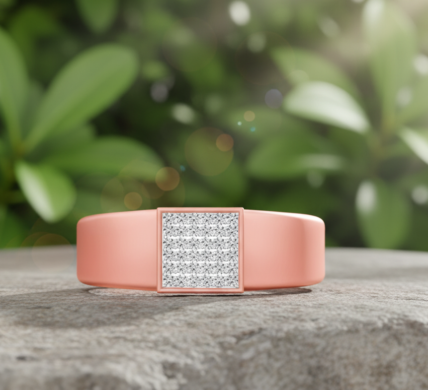 Apex Modern Signet Diamond Ring