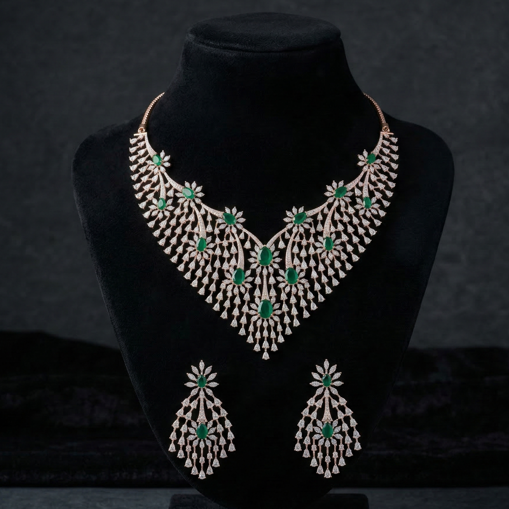 Opulent Diamond Wedding Jewellery Set