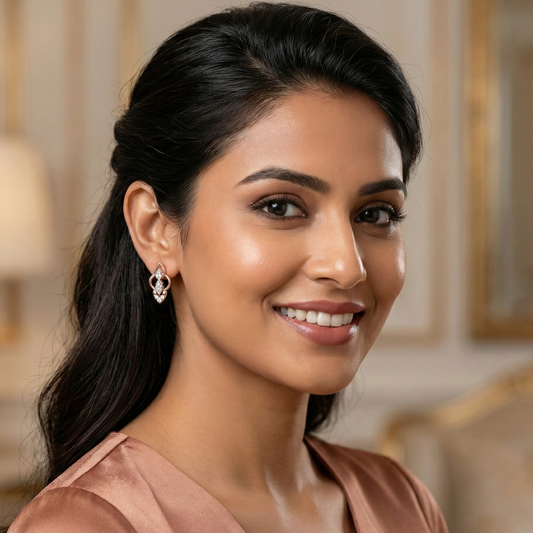Pure Luxe Diamond Pendant Earrings