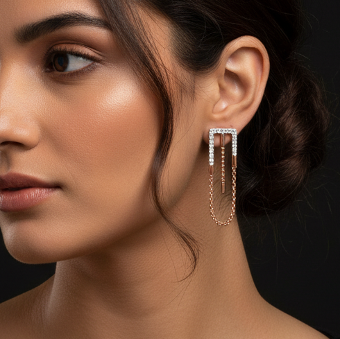 Aura Swing Dangler Diamond Earrings - 3