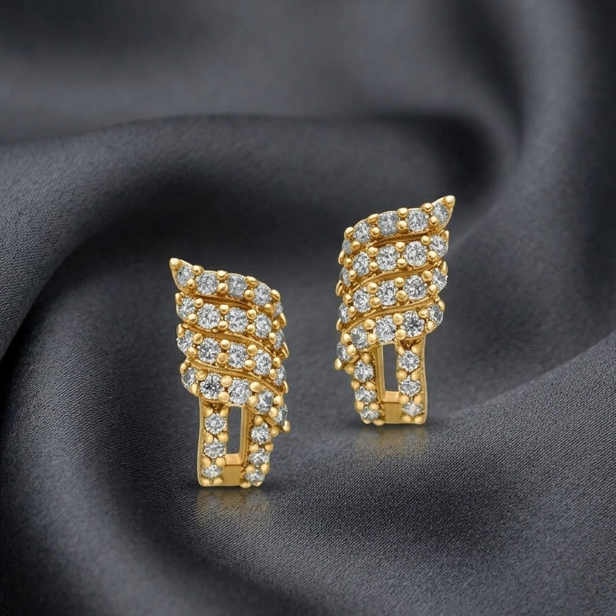 Chic Mini Diamond Stud Earrings - 3