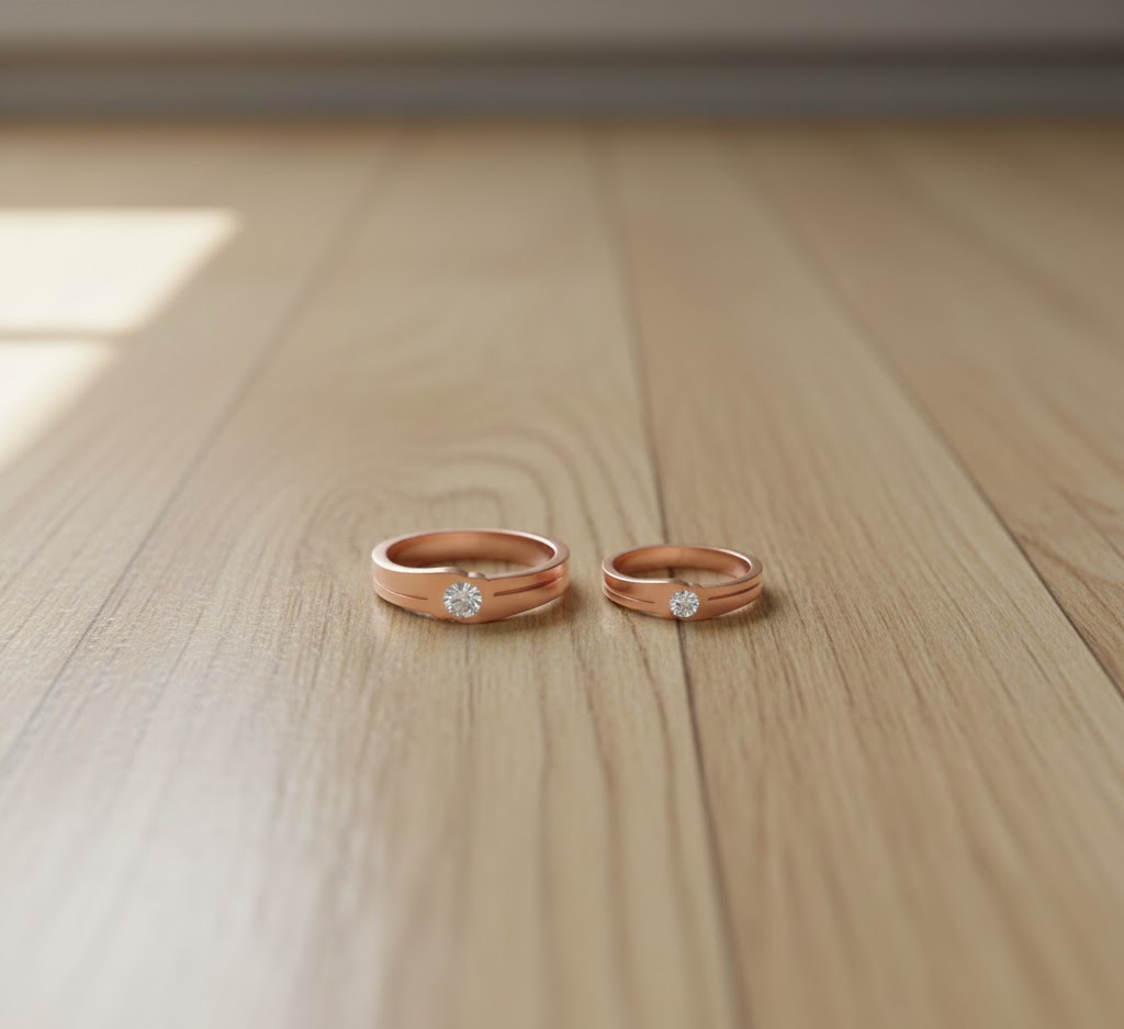 Elegant Spark Diamond Couple Band