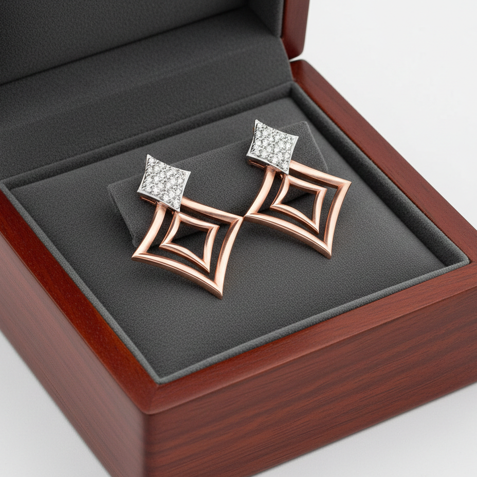 Diamond Halo Glow Earrings