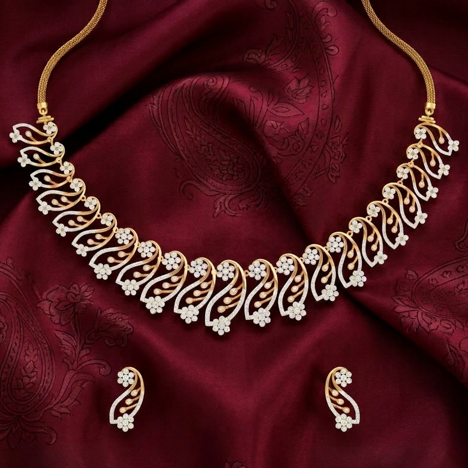 Royal Diamond Aura Necklace Set