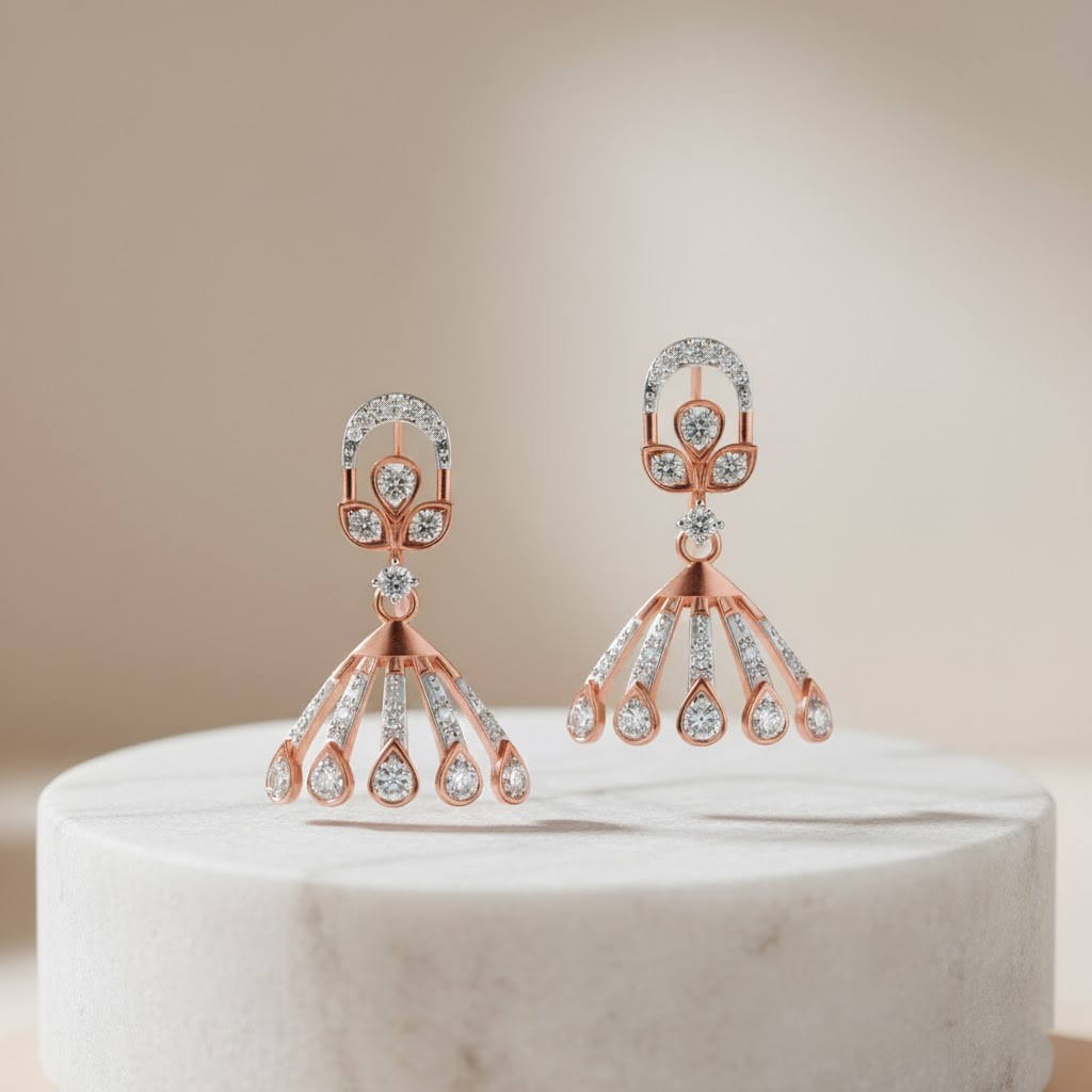 Premium Handcrafted Diamond Jhumki Earrings