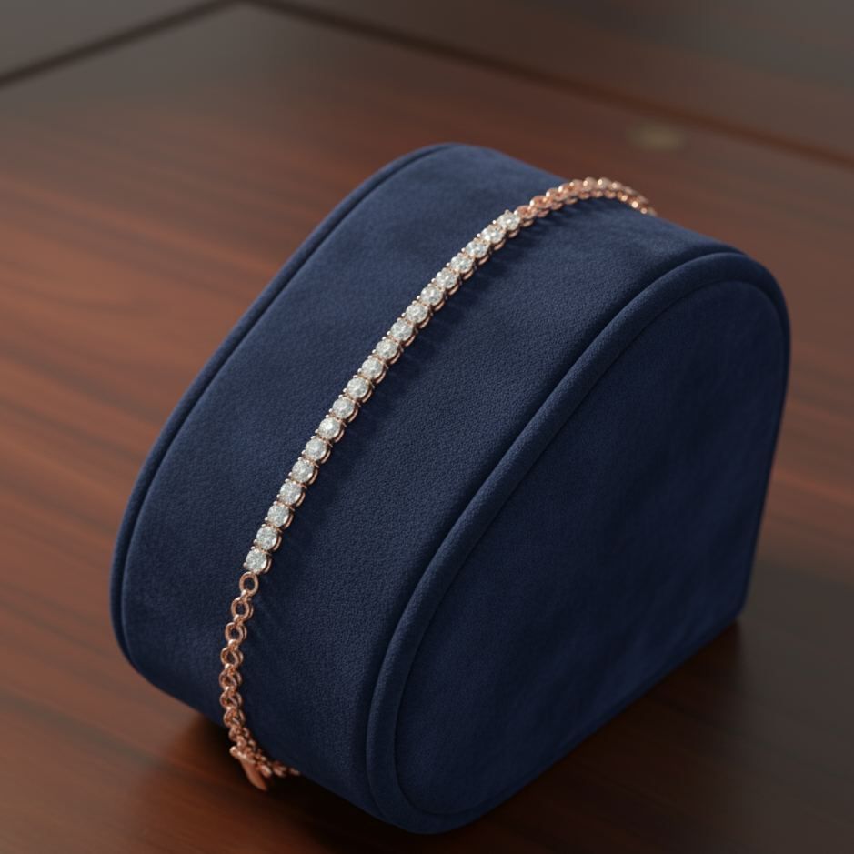 Luxe Ribbon Diamond Chain Bracelet
