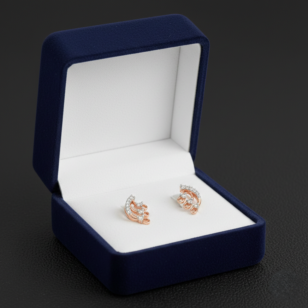 Pure Spark Diamond Stud Earrings