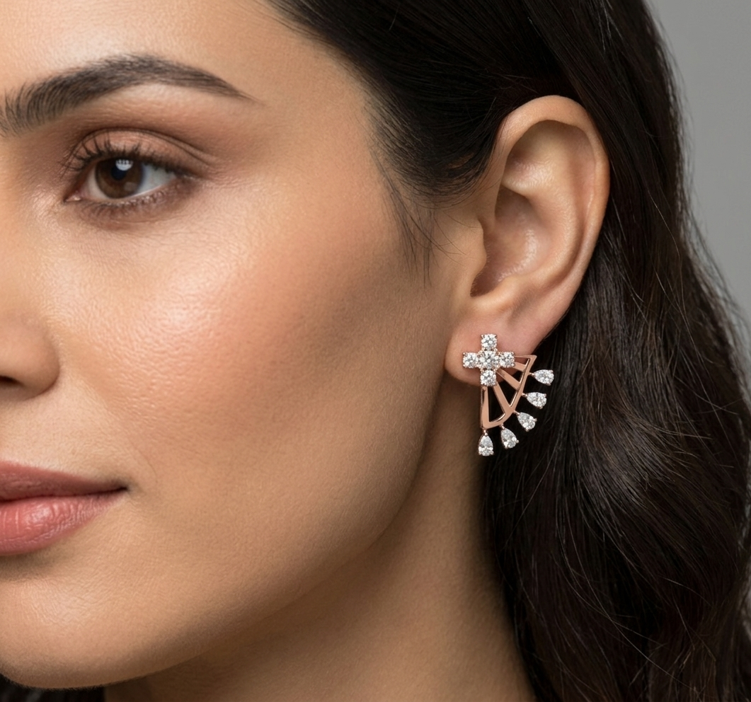 Sovereign Shine Diamond Stud Earrings - 3