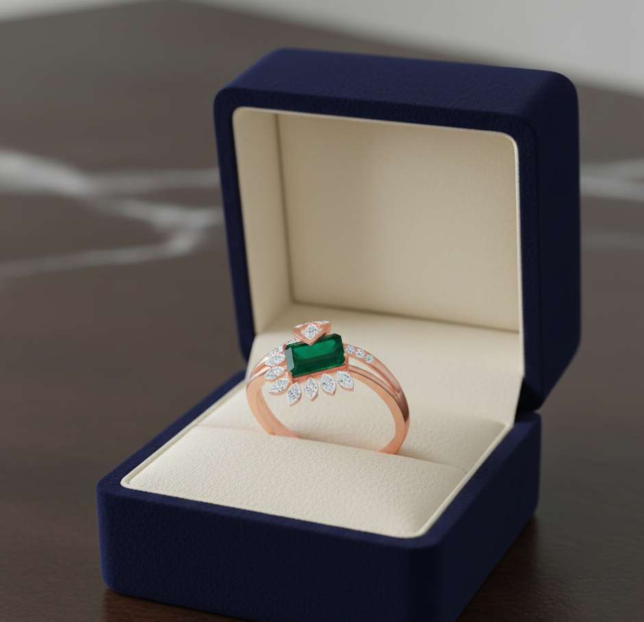 Regal Luxe Petal Diamond Ring