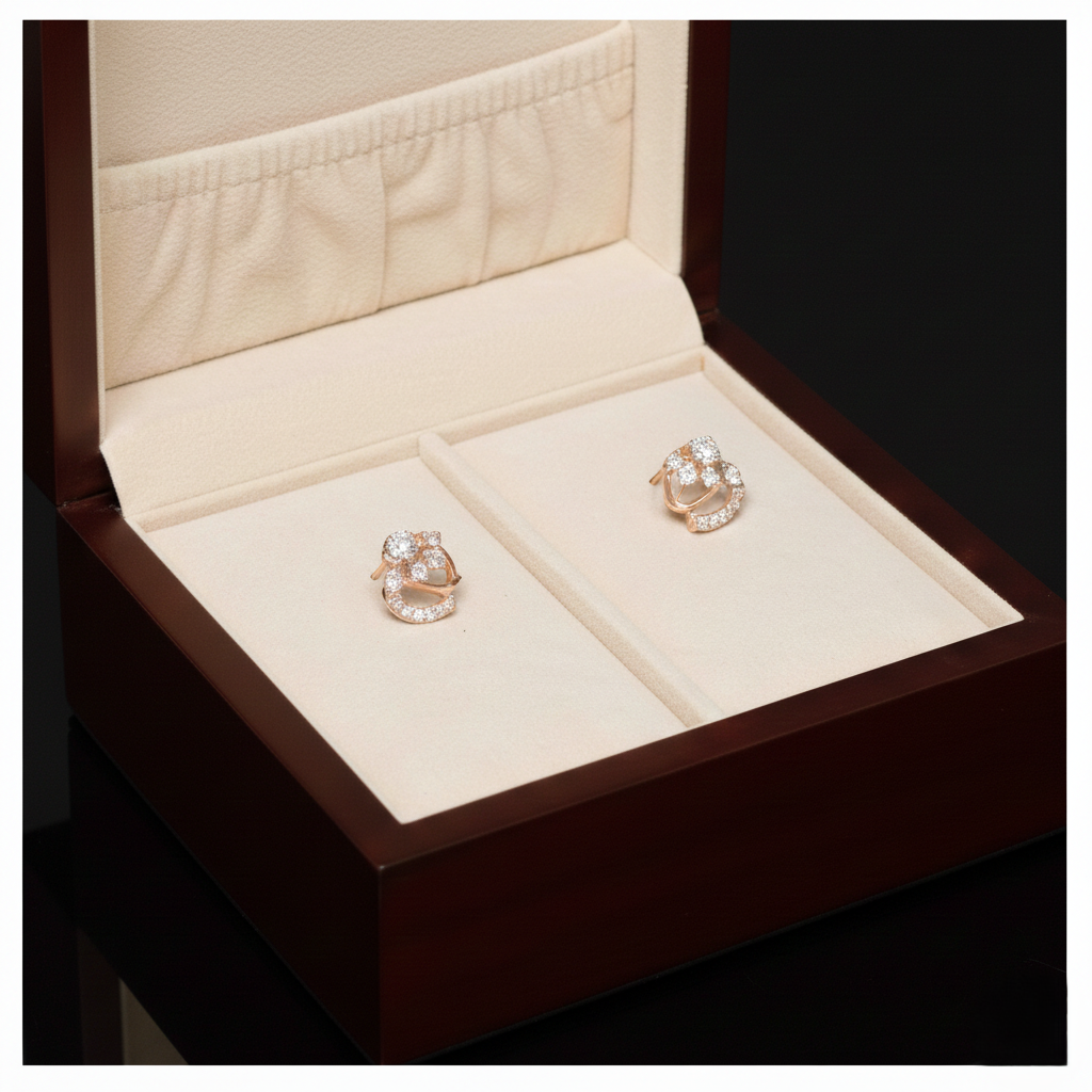 Minimal Luxe Diamond Stud Earrings