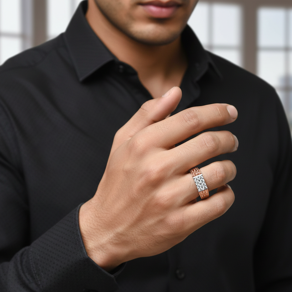 Luxe Monarch Diamond Gents Ring - 3