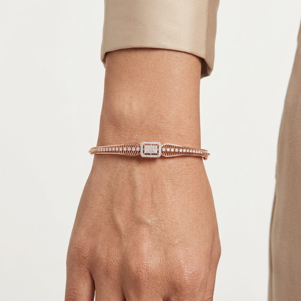 Diamond Oval Link Bracelet