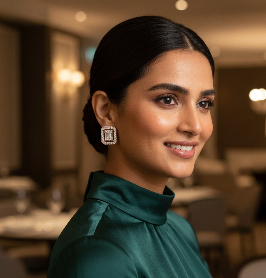 Empress Glow Diamond Stud Earrings - 3