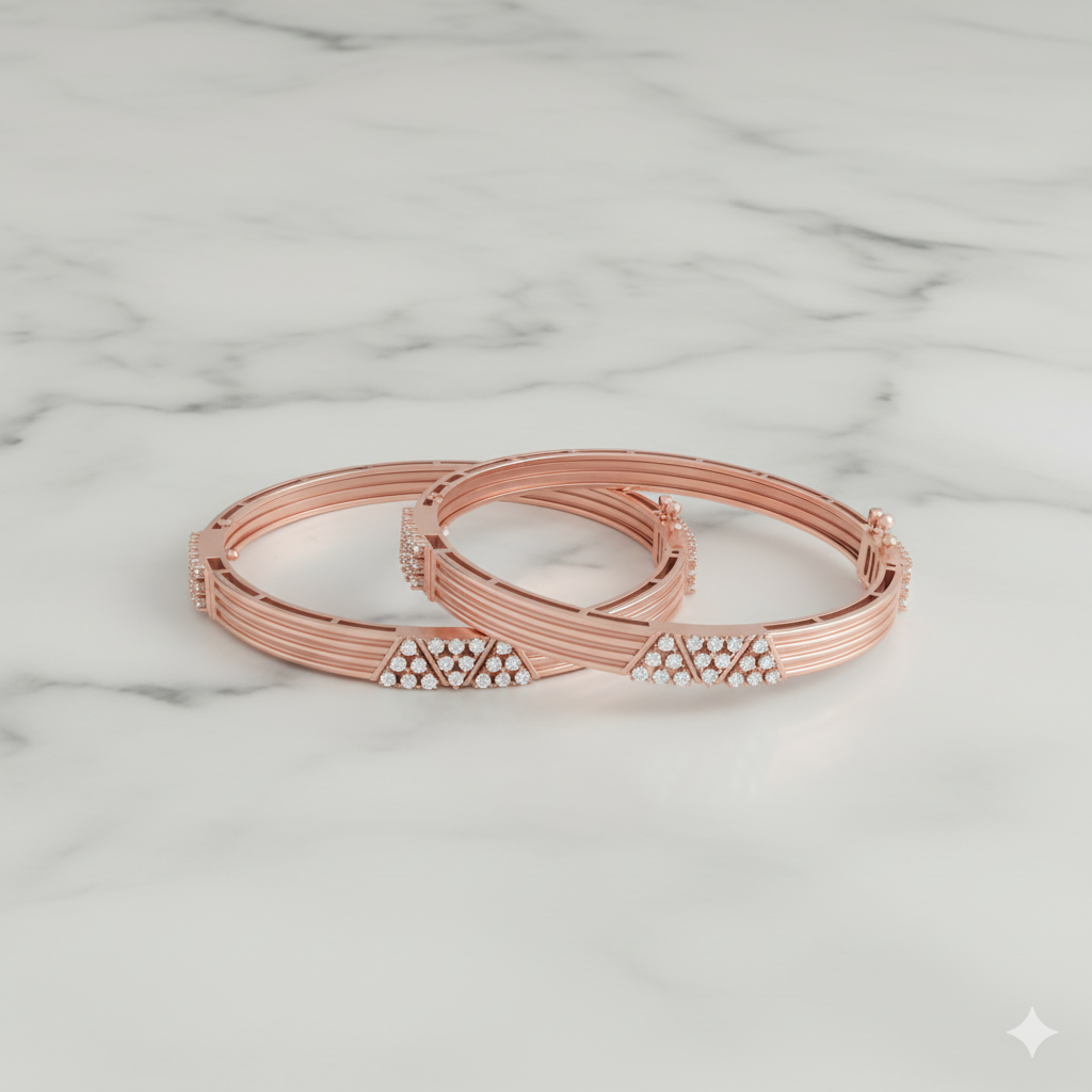Rhapsody Mosaic Diamond Bangle - 3