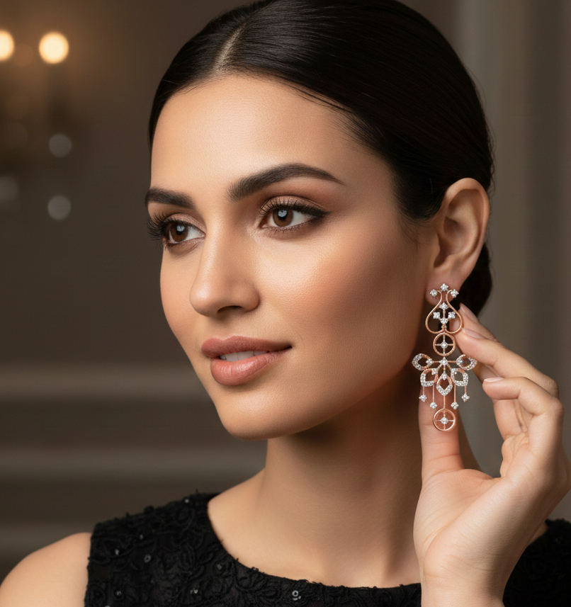 Serenique Diamond Dangler Earrings - 3