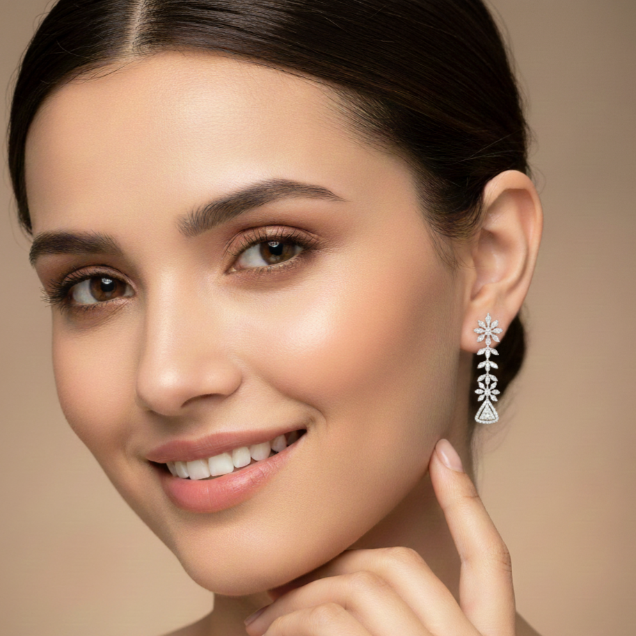 Elysian Glow Diamond Dangler Earrings