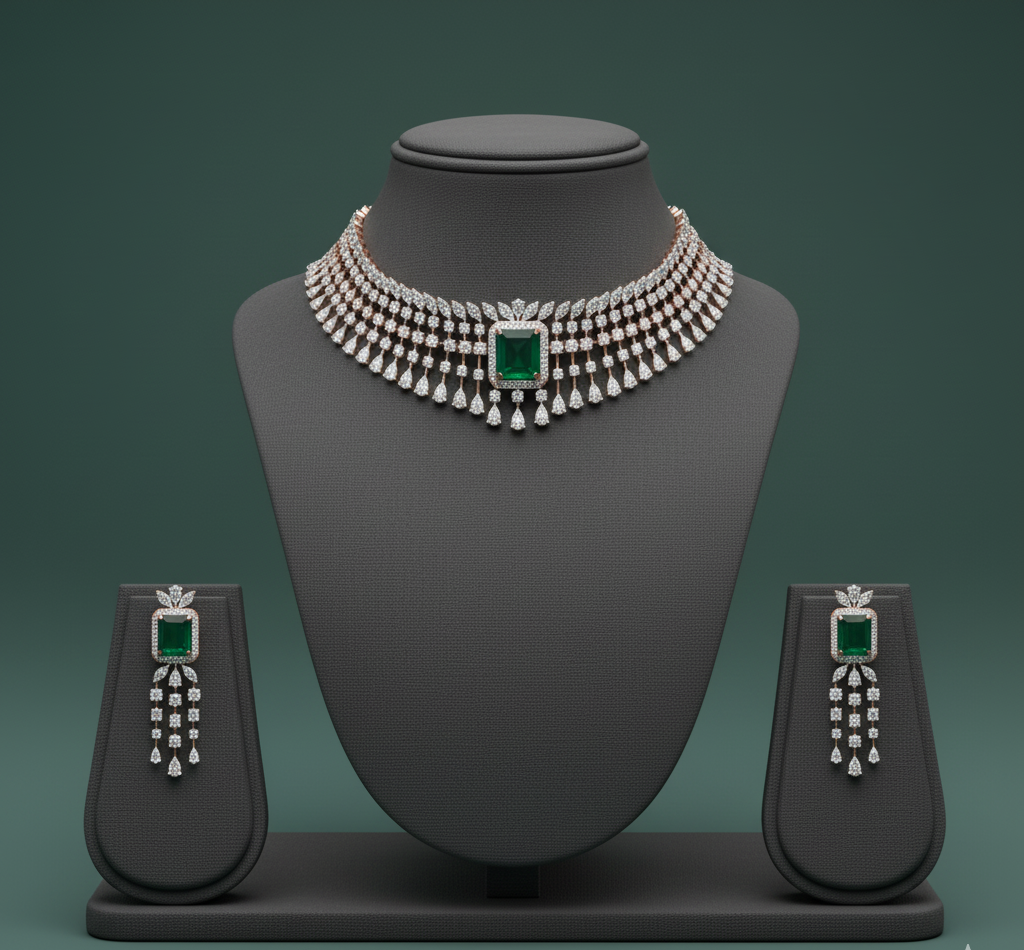 Solara Drift Diamond Necklace Set