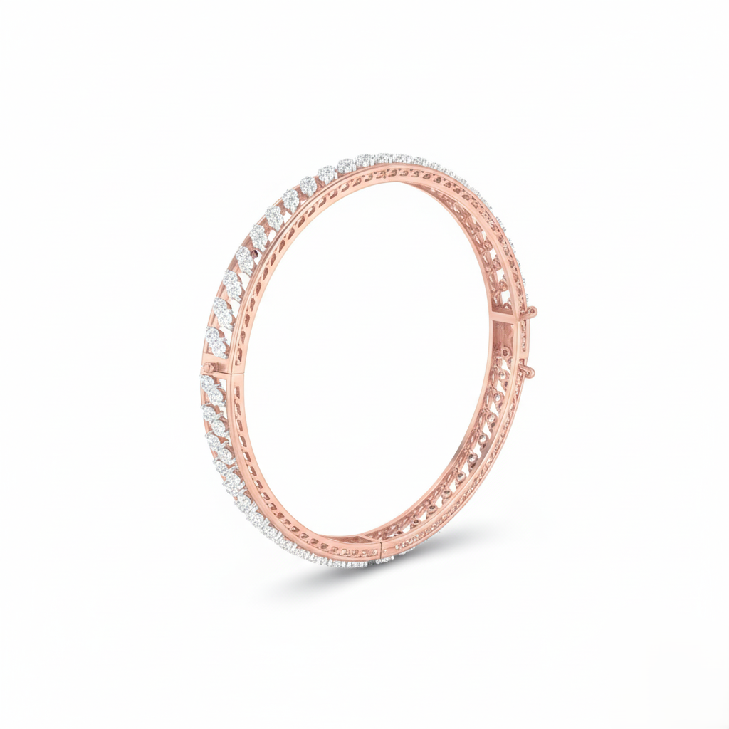 Celeste Cascade Diamond Bangle - 3