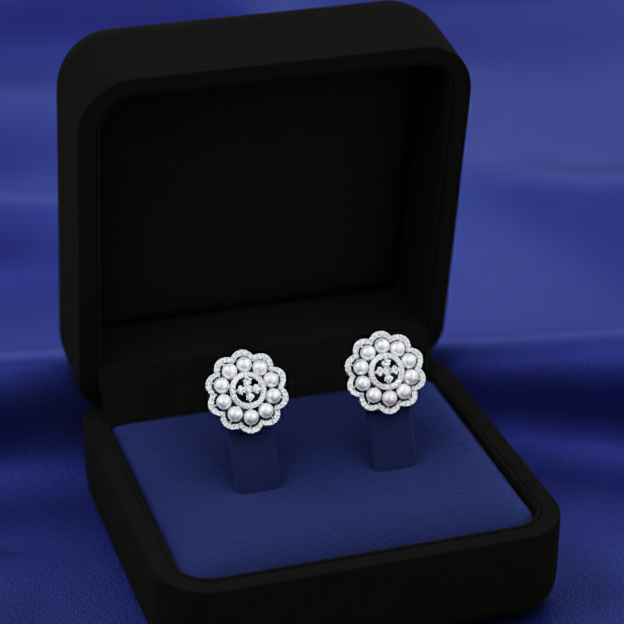 Soft Shine Diamond Stud Earrings - 3