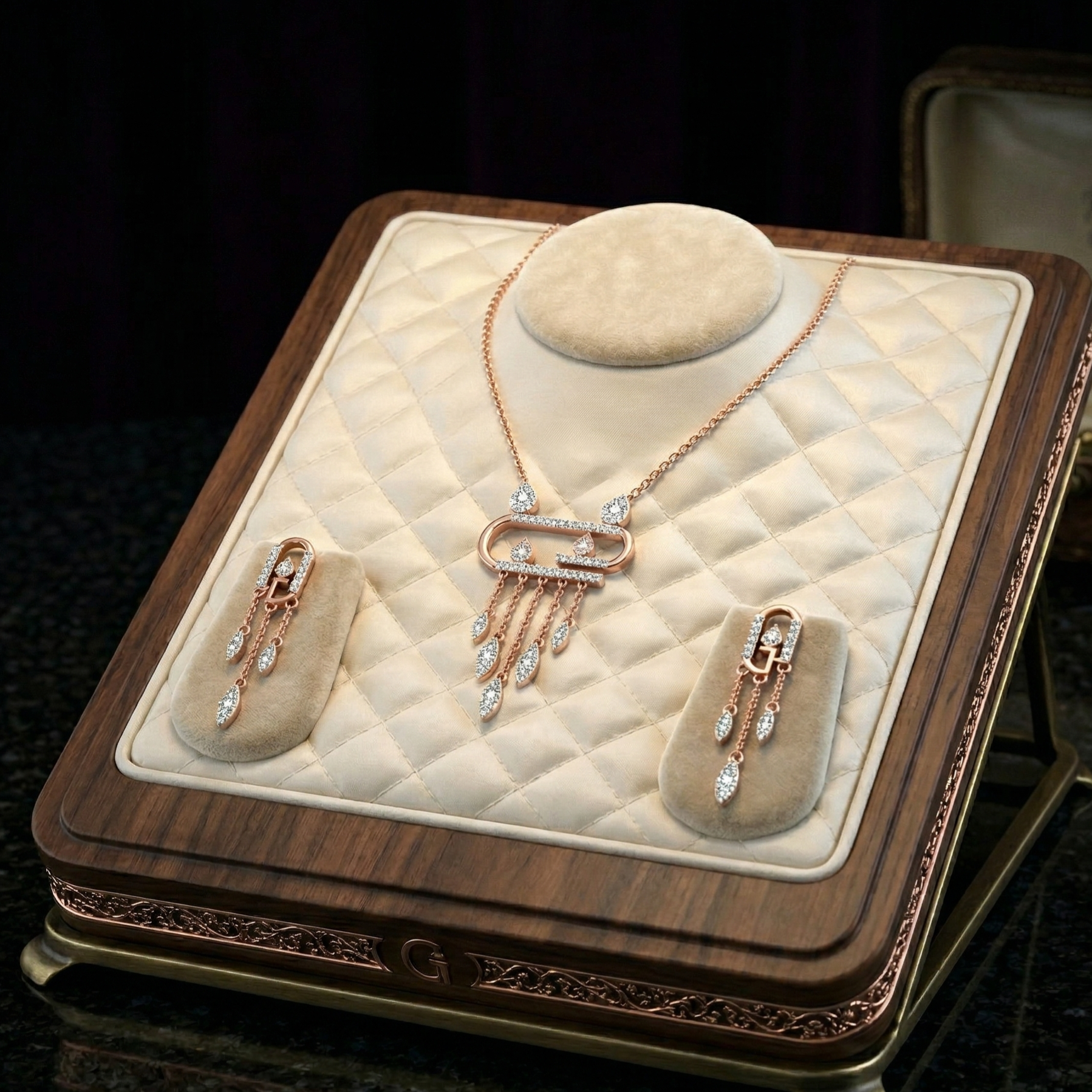Pure Sparkle Diamond Pendant Set - 3