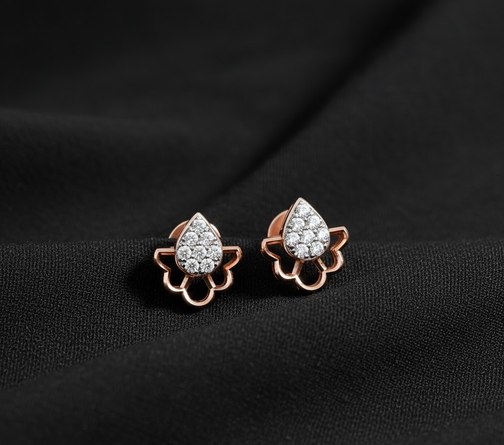Glimmer Diamond Stud Earrings