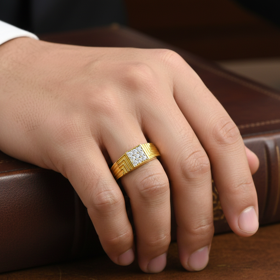 Elite Crown Diamond Gents Ring - 5