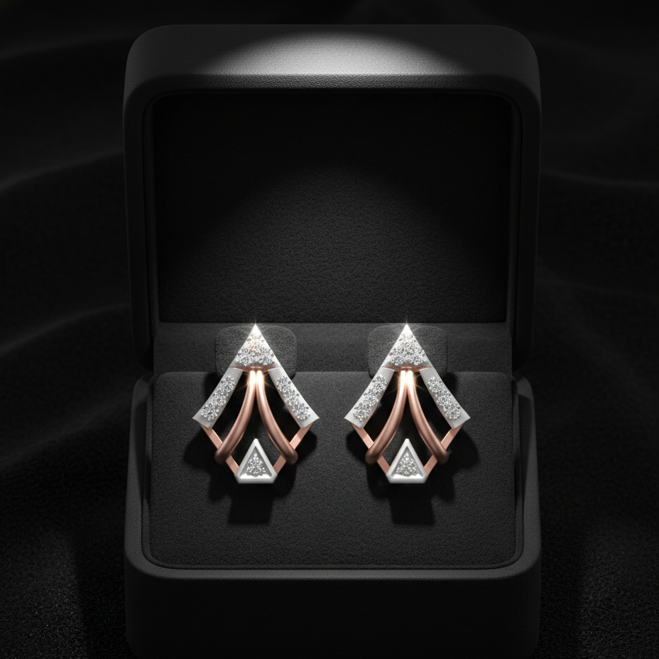 Precious Spark Diamond Pendant Earrings