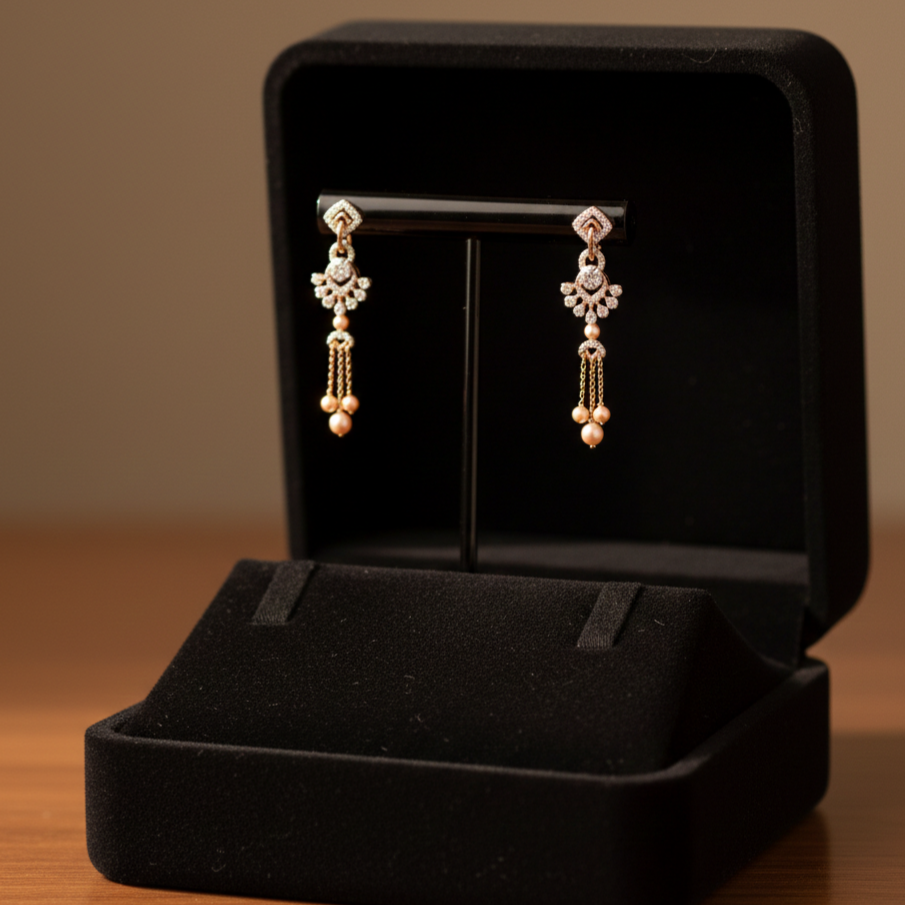 Avenor Spark Diamond Dangler Earrings