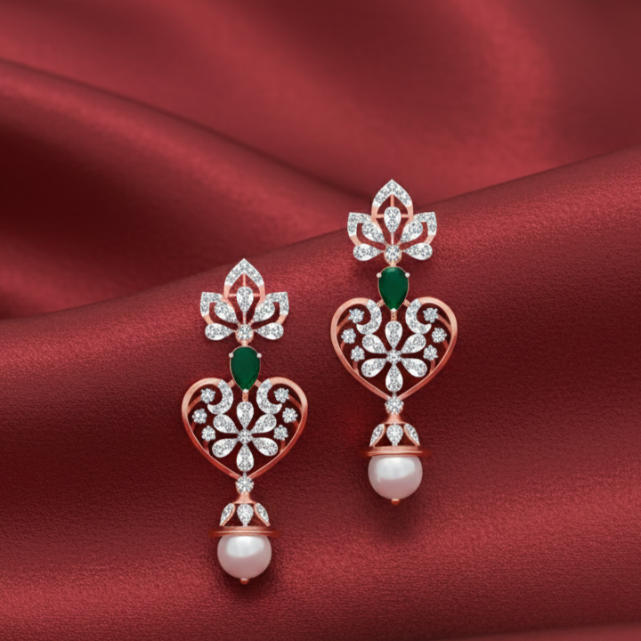 Elegant Glam Diamond Dangler Earrings