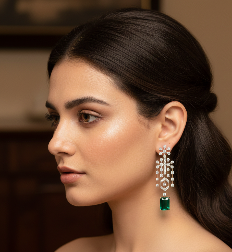 Aurielle Diamond Dangler Drops - 3