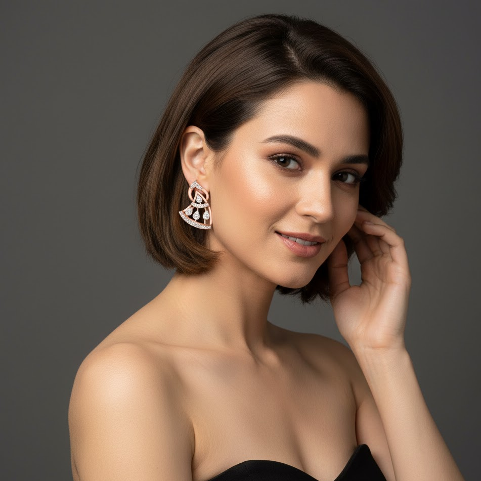 Diamond Shine Dangler Earrings